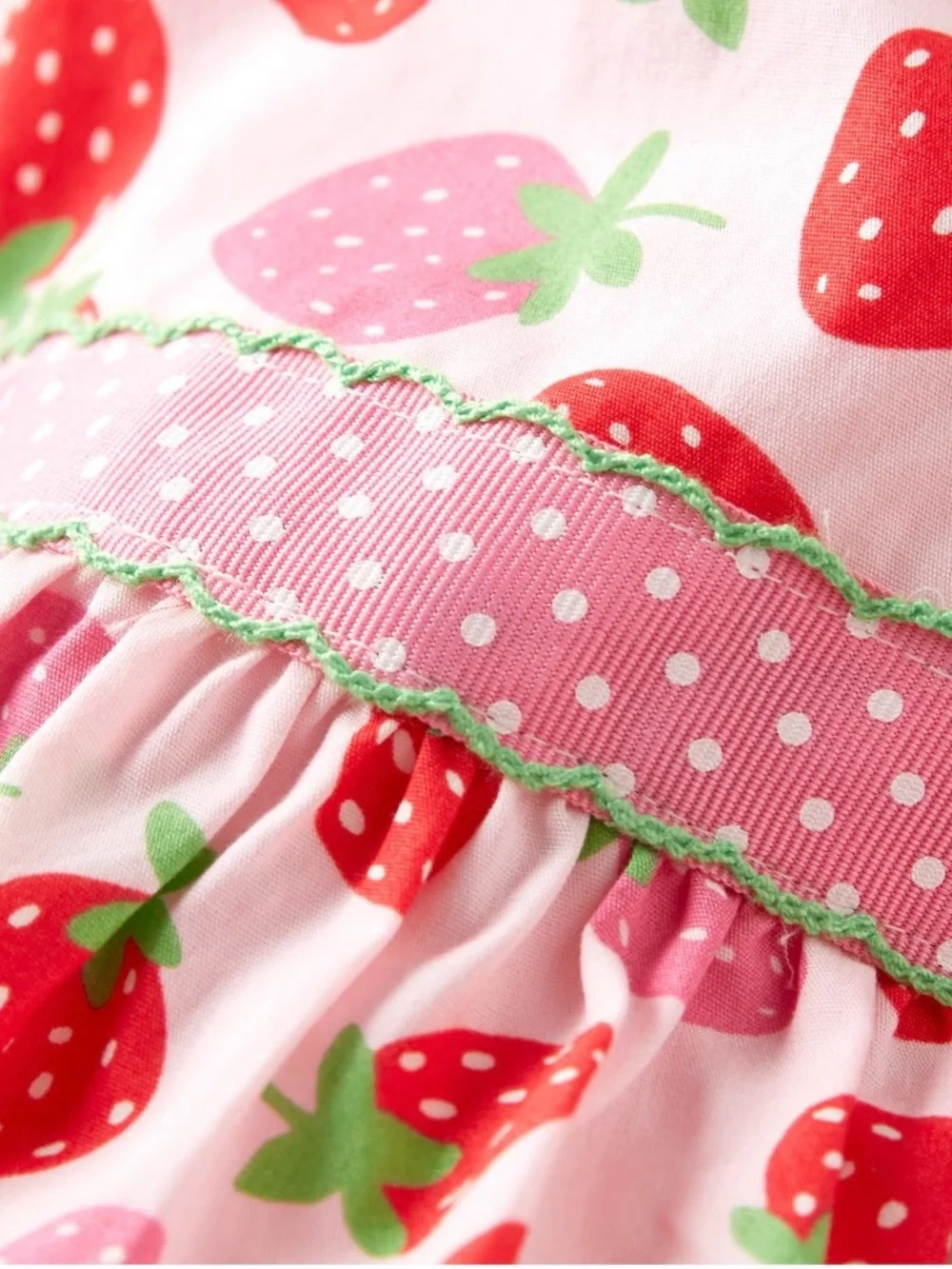 Gymboree Girls Pink Strawberry Ruffle Dress | Size 6 |